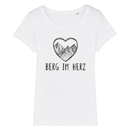 Berg im Herz Frauen Shirt mit Bergmotiv, Motivdetail