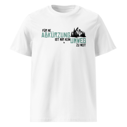 Abkürzung T-Shirt Unisex mit Wander-Spruch, Motivdetail