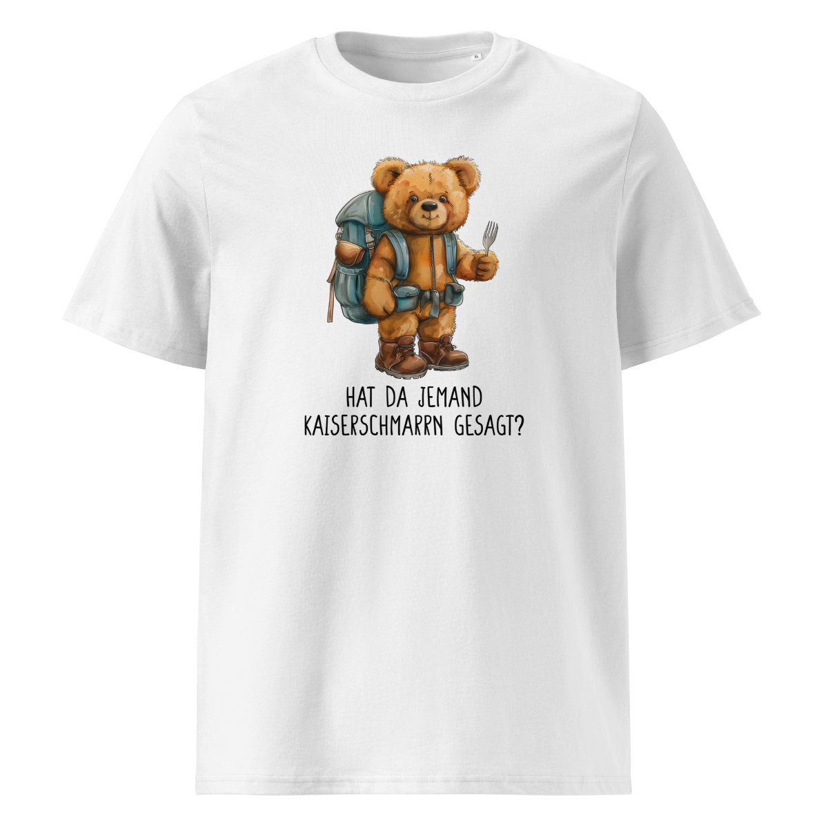 Kaiserohr T-Shirt Unisex mit Teddy-Motiv, Motivdetail