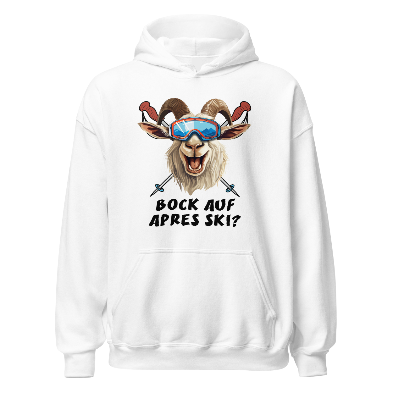 Bock auf Après Ski Hoodie mit Après-Ski-Spruch, Motivdetail