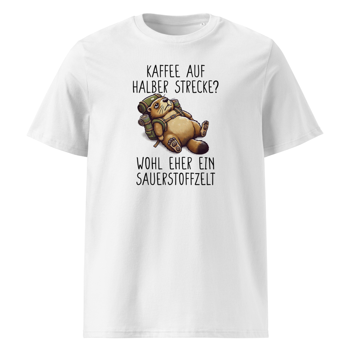 Kaffee T-Shirt mit Kaffeespruch, Motivdetail