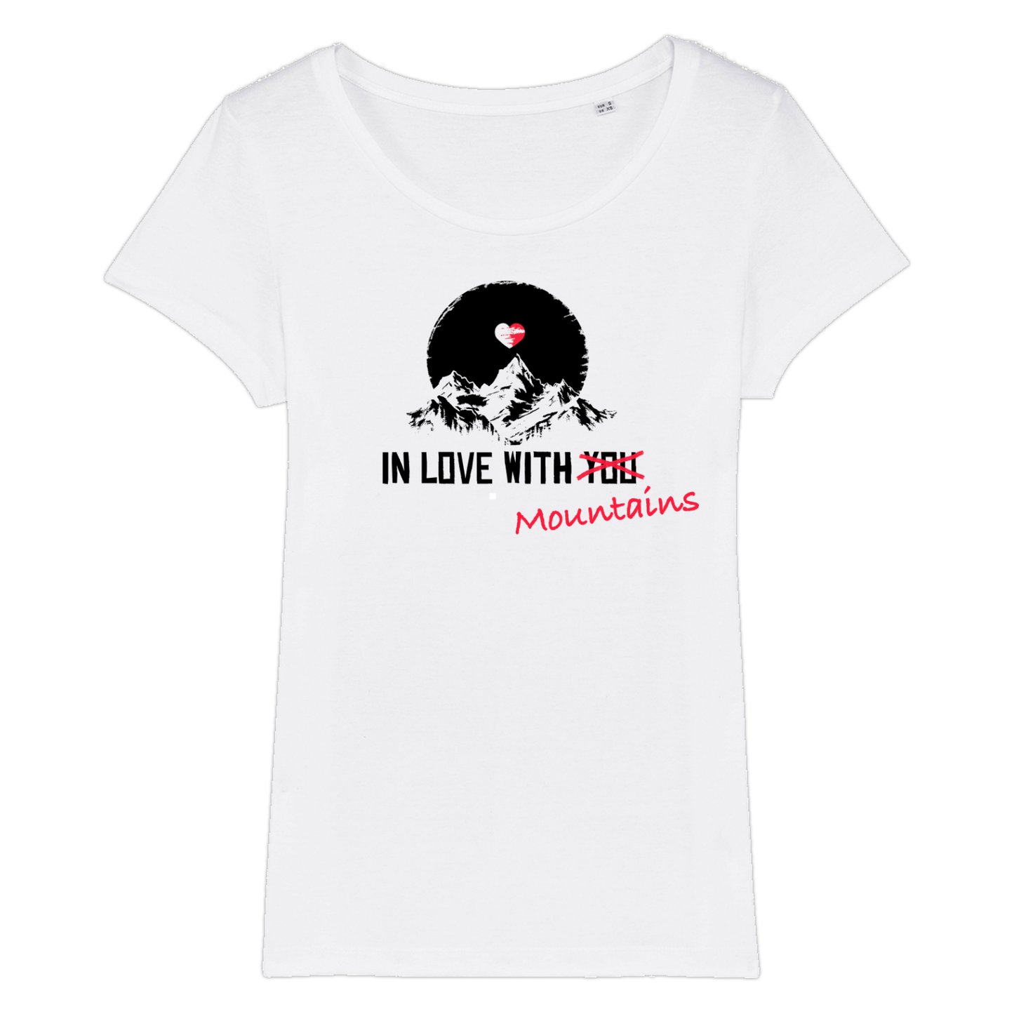 Mountainlove Frauen Shirt mit Berg-Motiv, Motivdetail
