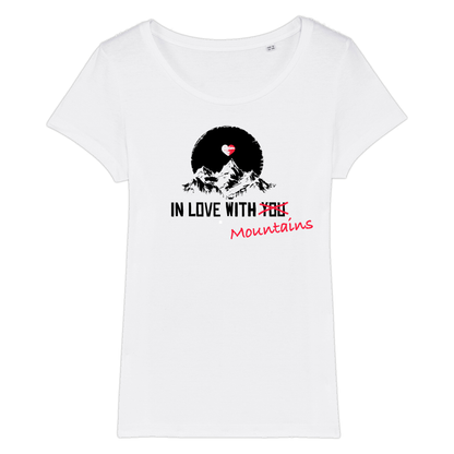 Mountainlove Frauen Shirt mit Berg-Motiv, Motivdetail