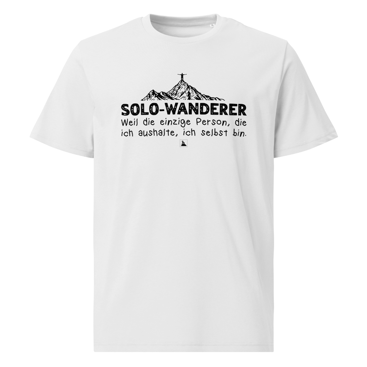 Solo T-Shirt mit Berg-Spruch, Motivdetail