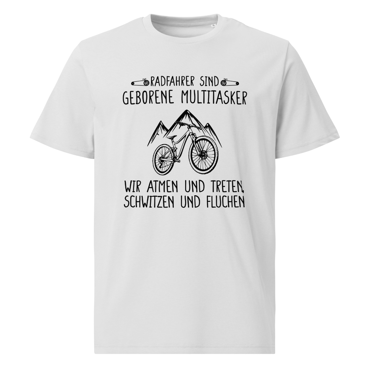 Multitasker T-Shirt mit Wander-Spruch, Motivdetail