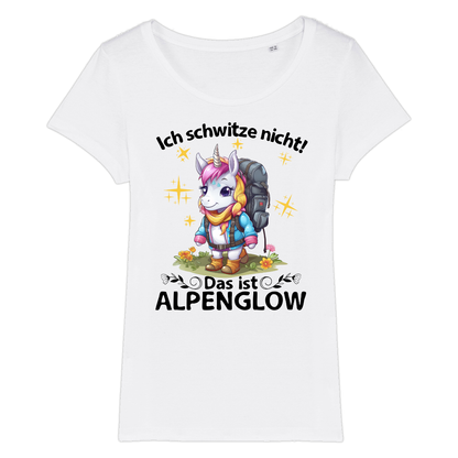 Alpenglow Frauen Shirt mit Bergmotiv, Motivdetail
