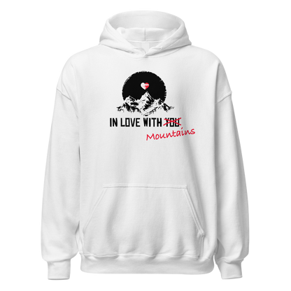 Mountainlove Hoodie mit Berg-Motiv, Motivdetail