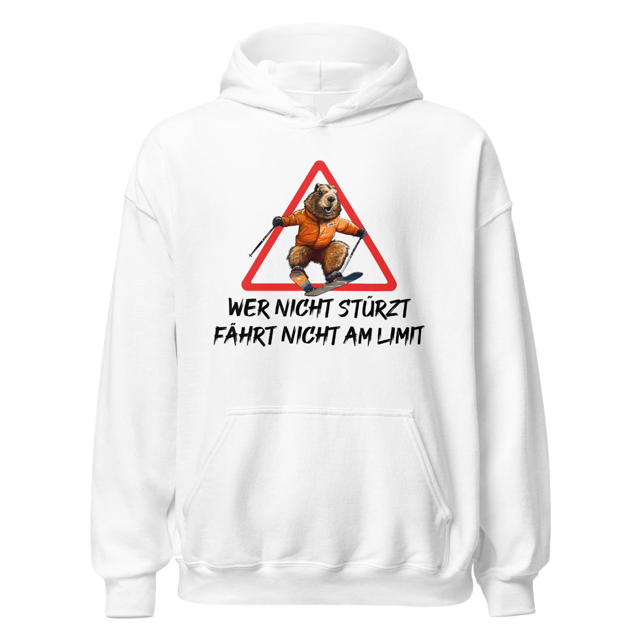 Stürzer Hoodie mit Apres-Ski-Motiv, Motivdetail