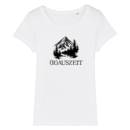 Rauszeit Damen T-Shirt mit Auszeit-Spruch, Motivdetail