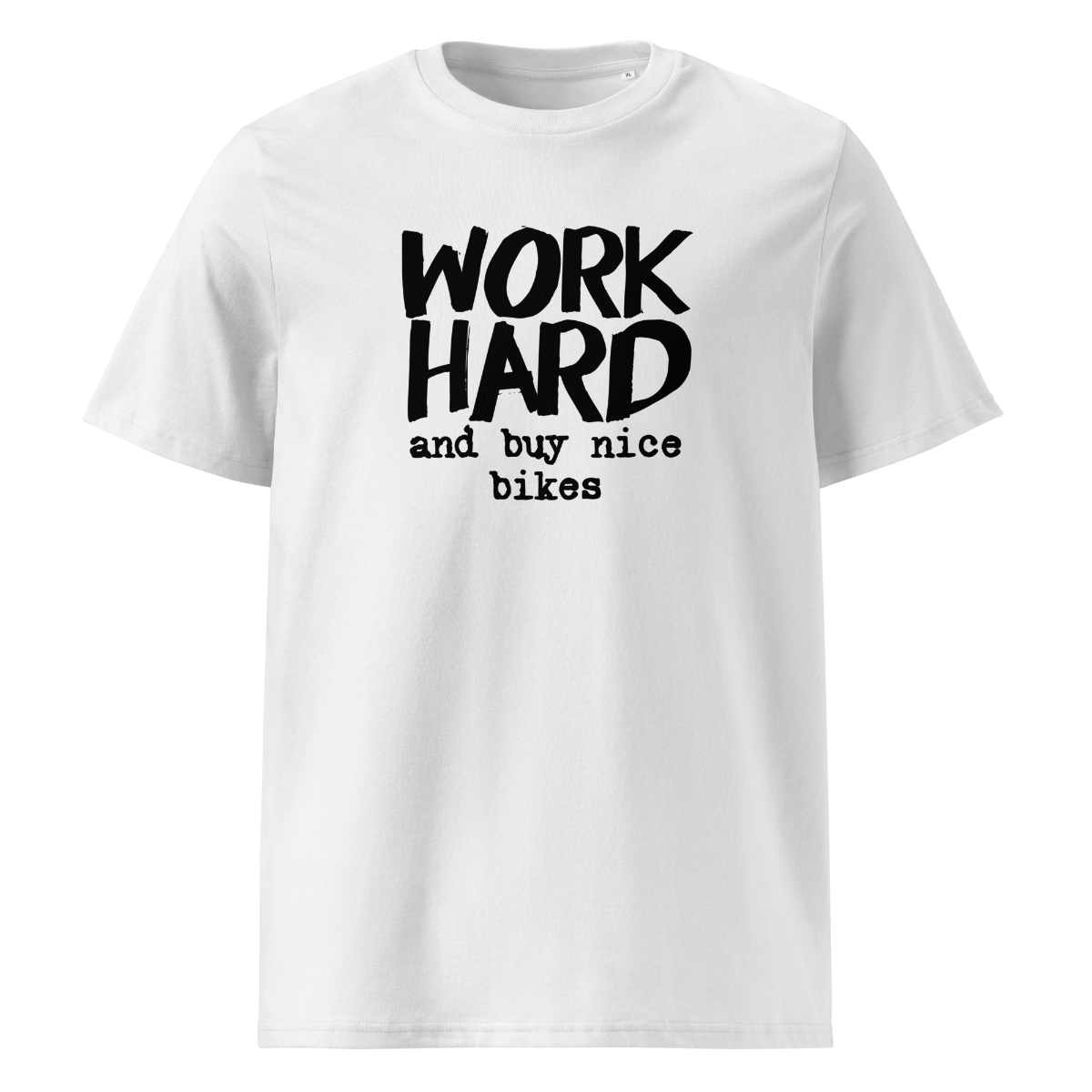 Work Hard Premium Shirt Unisex mit lustigem Spruch, Motivdetail