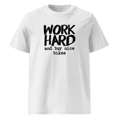 Work Hard Premium Shirt Unisex mit lustigem Spruch, Motivdetail