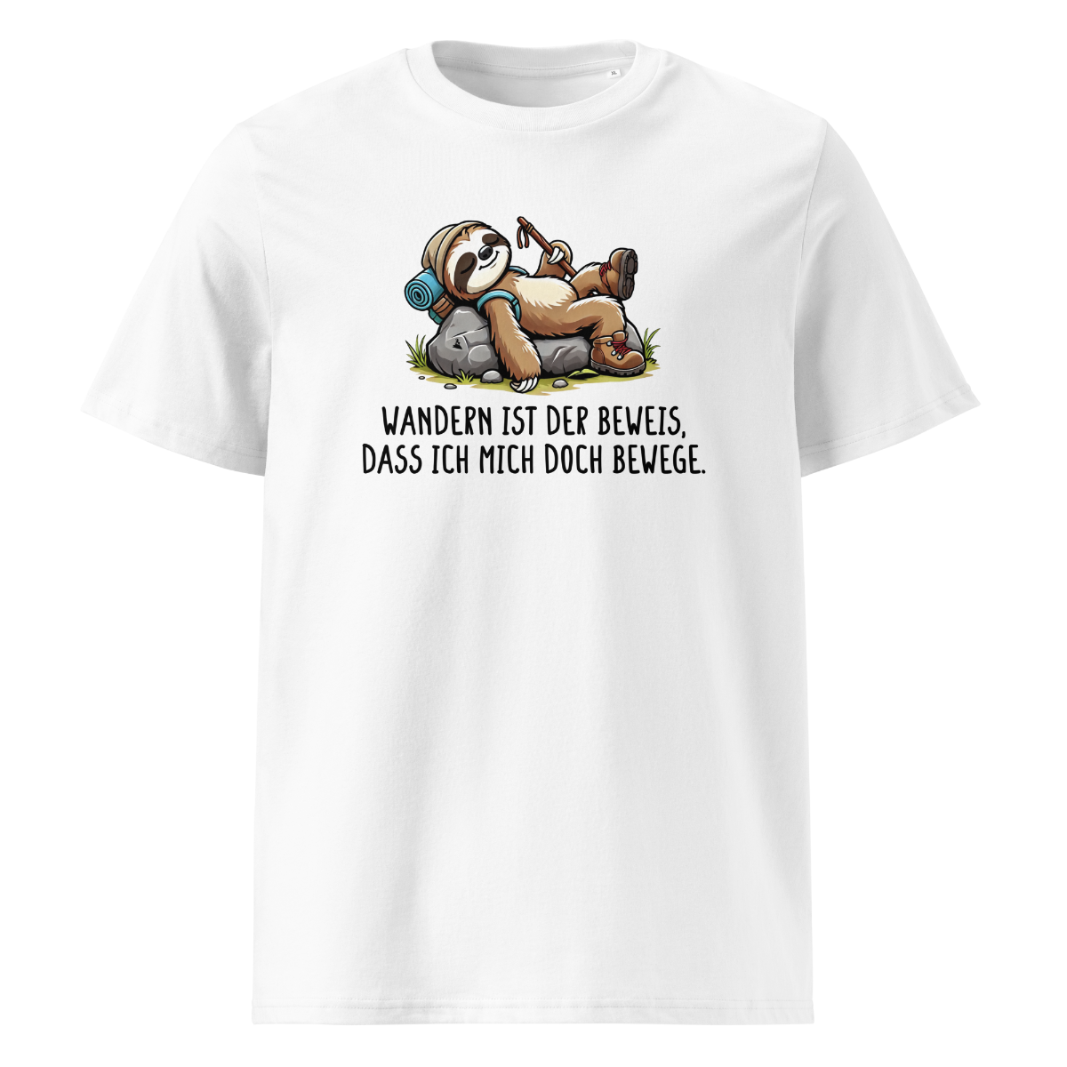 Der Beweis T-Shirt mit Wanderspruch, Motivdetail