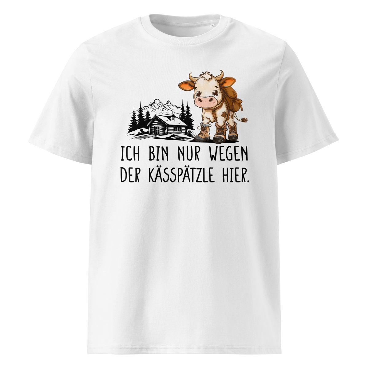 Kässpätzle T-Shirt Unisex mit Spätzle-Spruch, Motivdetail