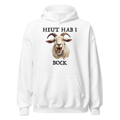 Bock Hoodie mit bayrischem Spruch, Motivdetail